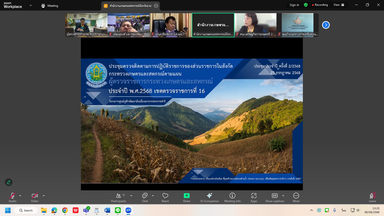 title - ผู้ตรวจราชการส.ป.ก.ได้รับมอบหมายจากผู้ตรวจราชการกระทรวงเกษตรและสหกรณ์ เป็นประธานการประชุมติดตามแผนการตรวจราชการ และการขับเคลื่อนแบบบูรณาการ ประจำปีงบประมาณ พ.ศ. 2568 รอบที่ 2  เขตตรวจราชการที่ 16 จังหวัดน่าน